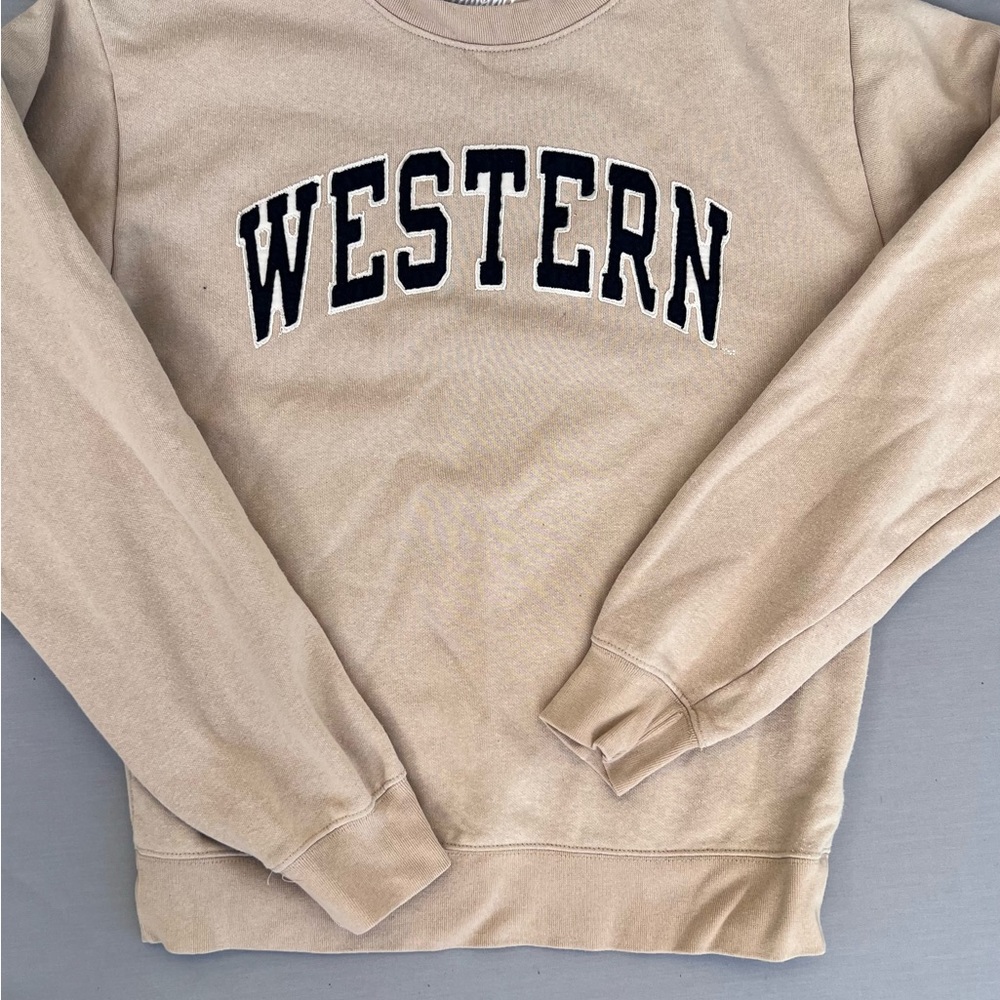 Western Tan Crewneck Sweater